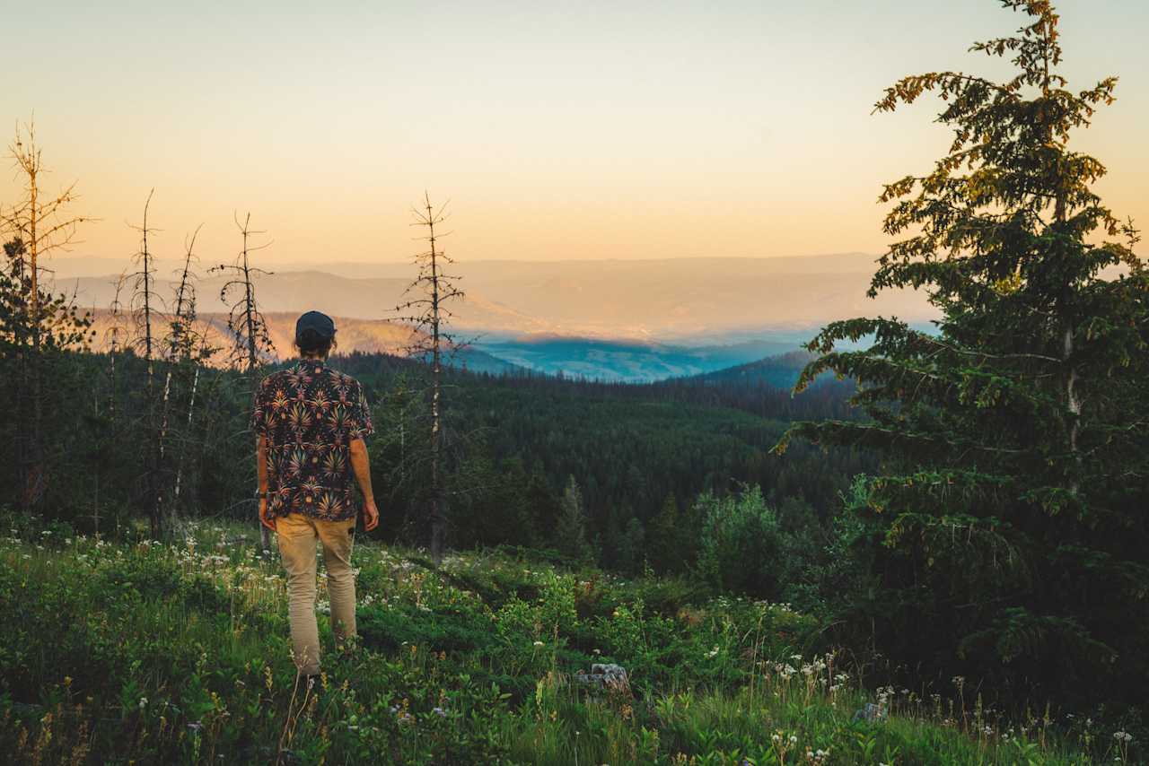 Catching views along the hike above the camping area, with Vernon far into the distance. 