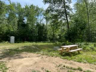 clearing for site with chemical toilet