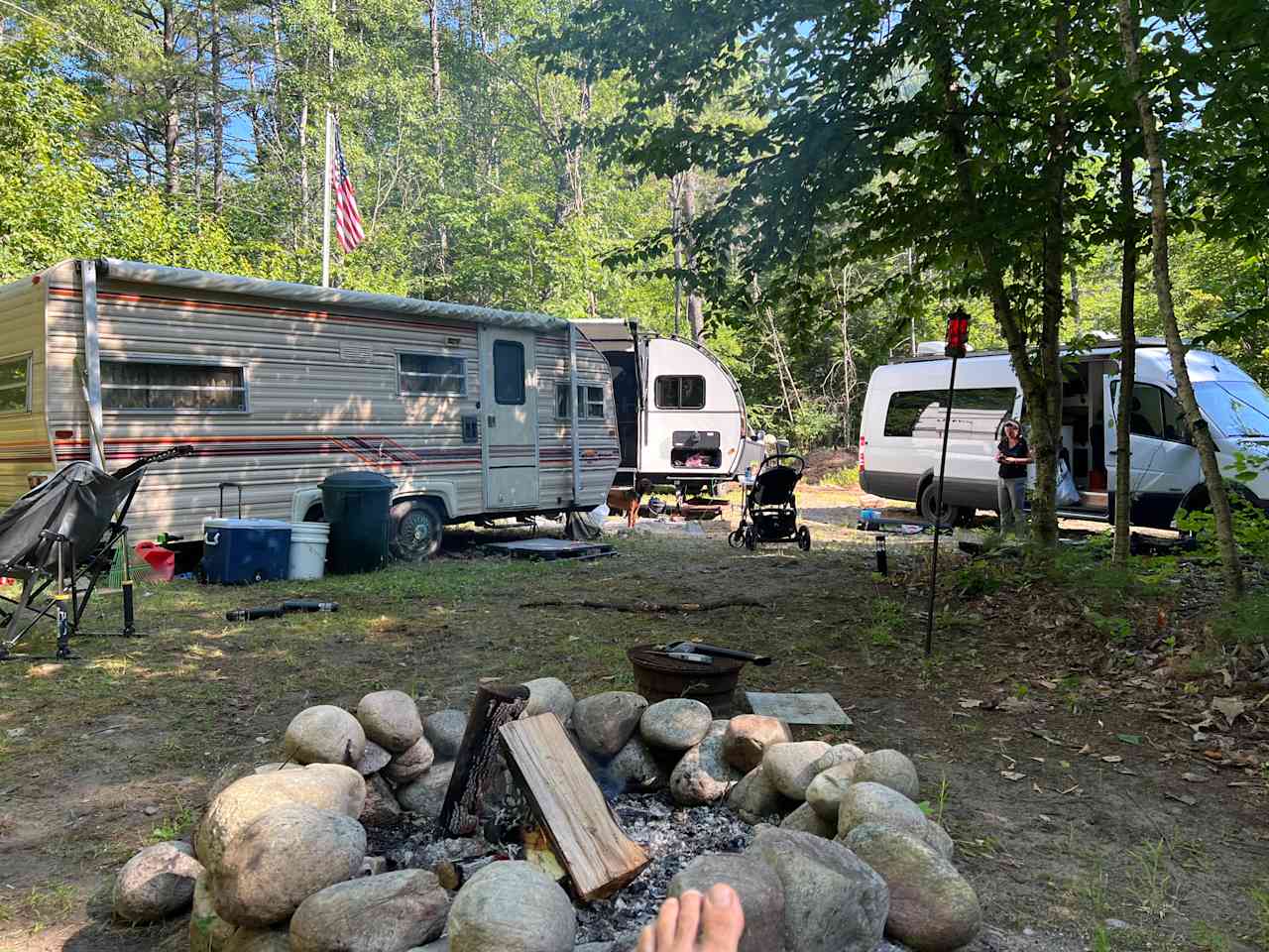 Hard to set up a nice camp when there is an old camper in the middle of your campsite. 