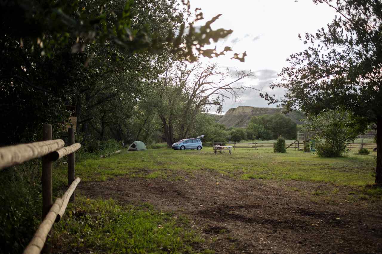 The main camping area is easily accessible for tents and RVs.