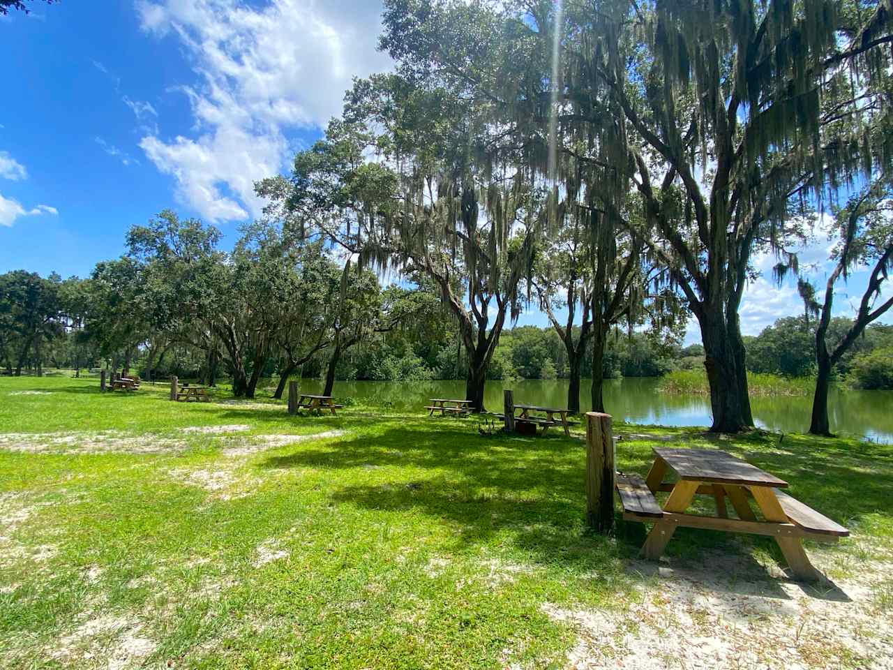 Double water taps at each Campsite along with a Grill and Picnic Table.