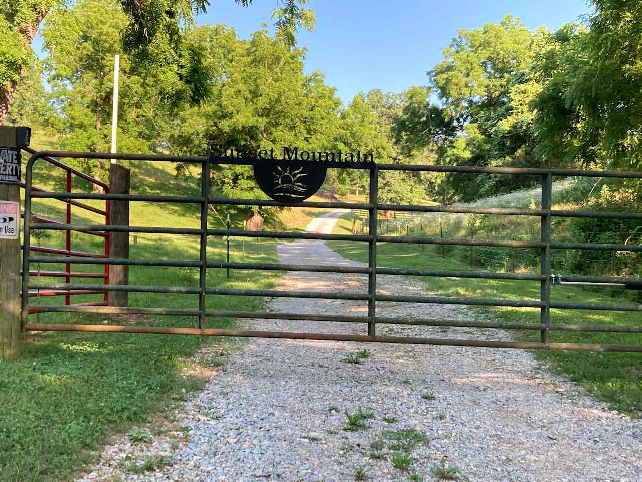 Gate to the property 