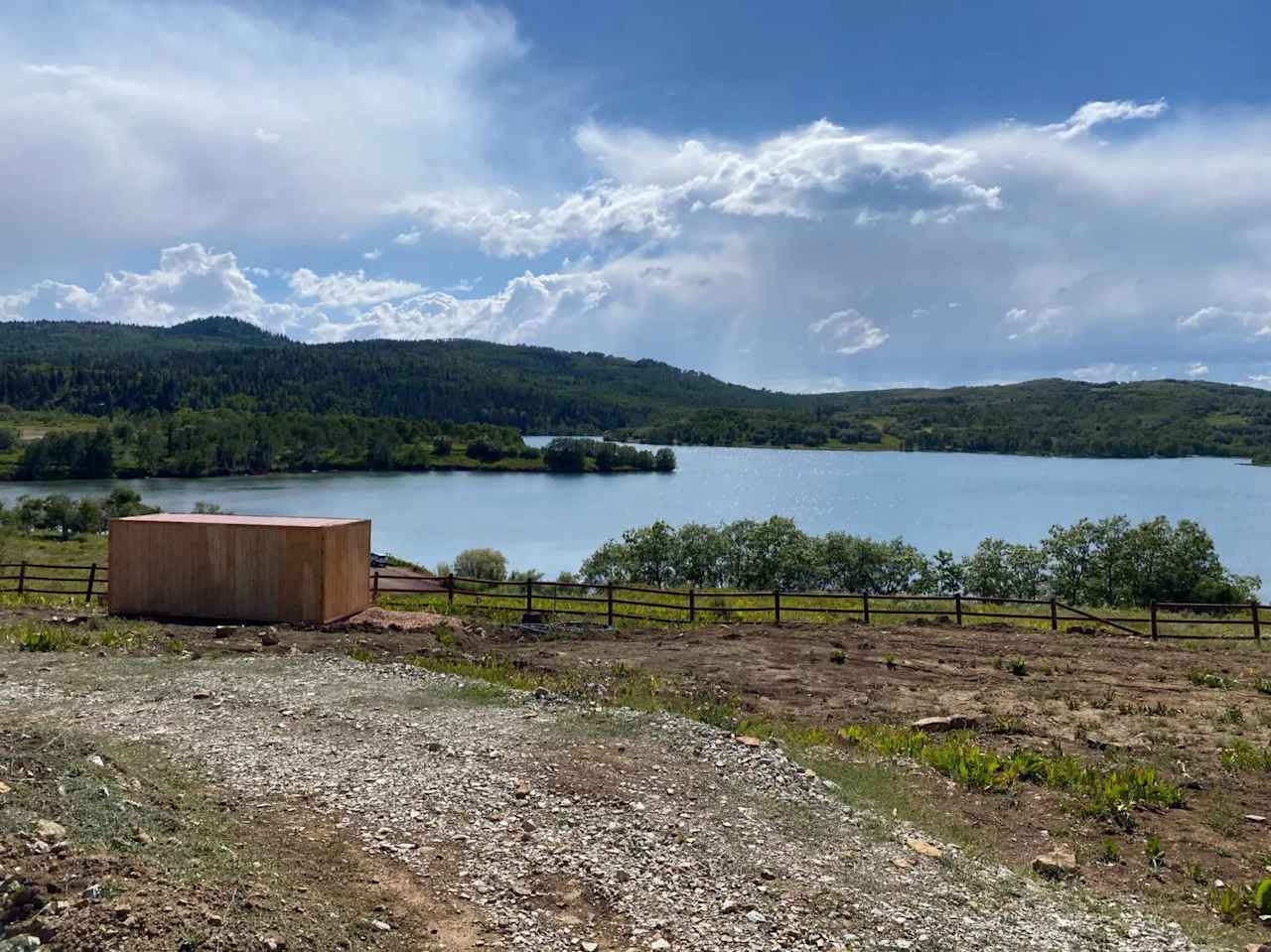 Looking west from Camp Joy site