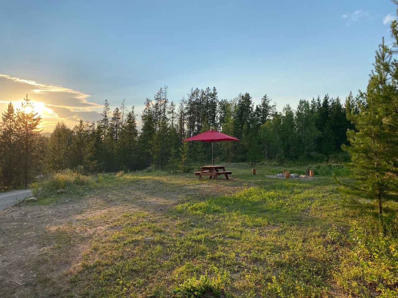 RV site 1 - lots of space to unwind!