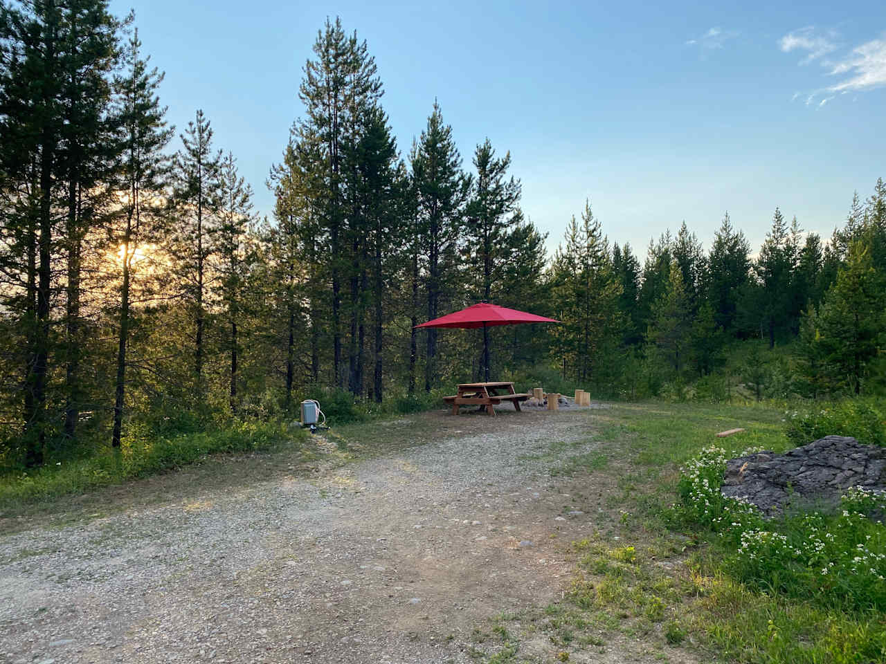 RV site 2 - a few trees for shade in the morning and afternoon. 