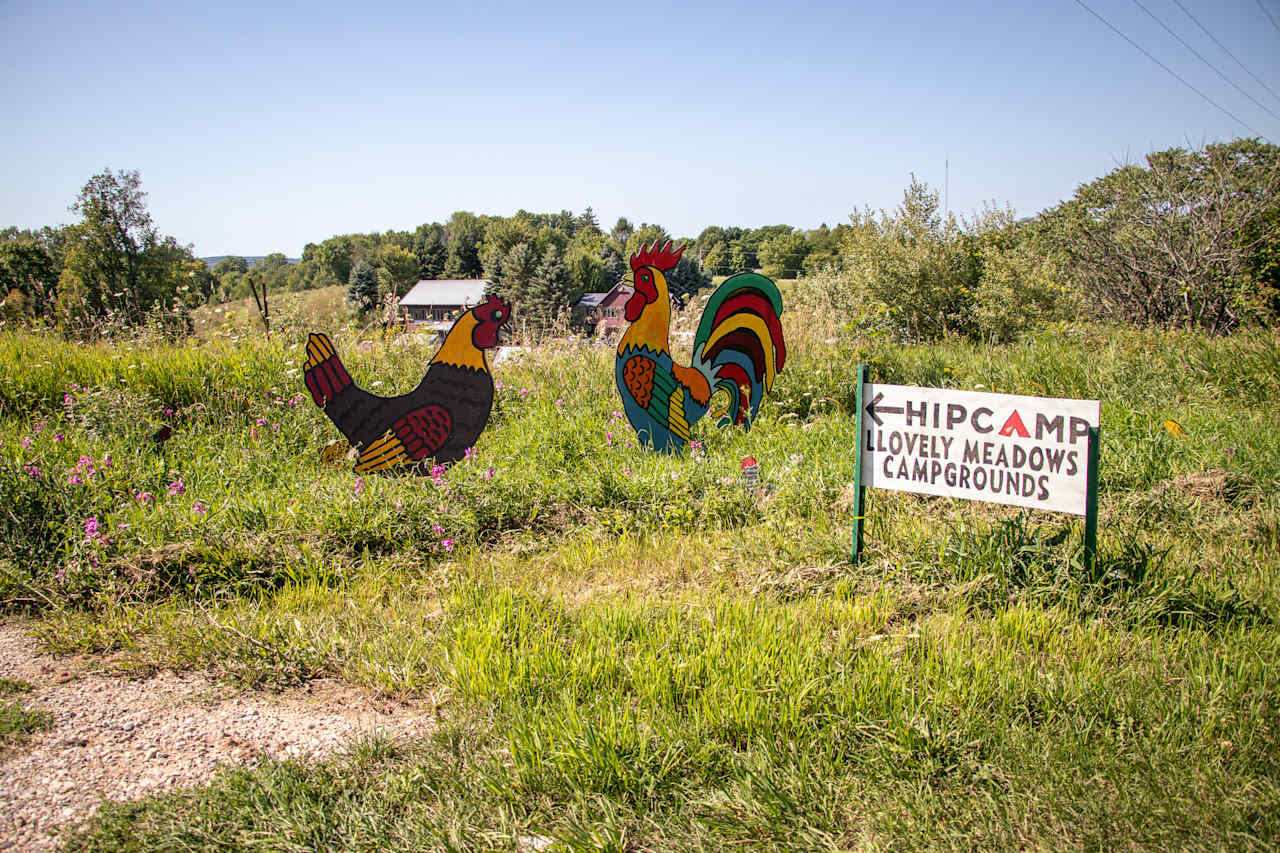 Around the entrance sign, there are cutouts of animals