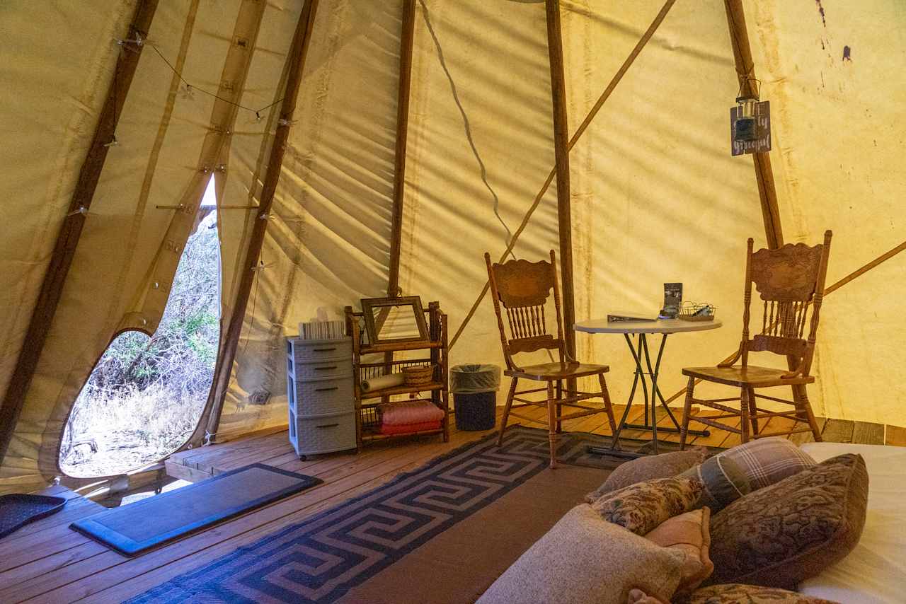 Inside the Tipi