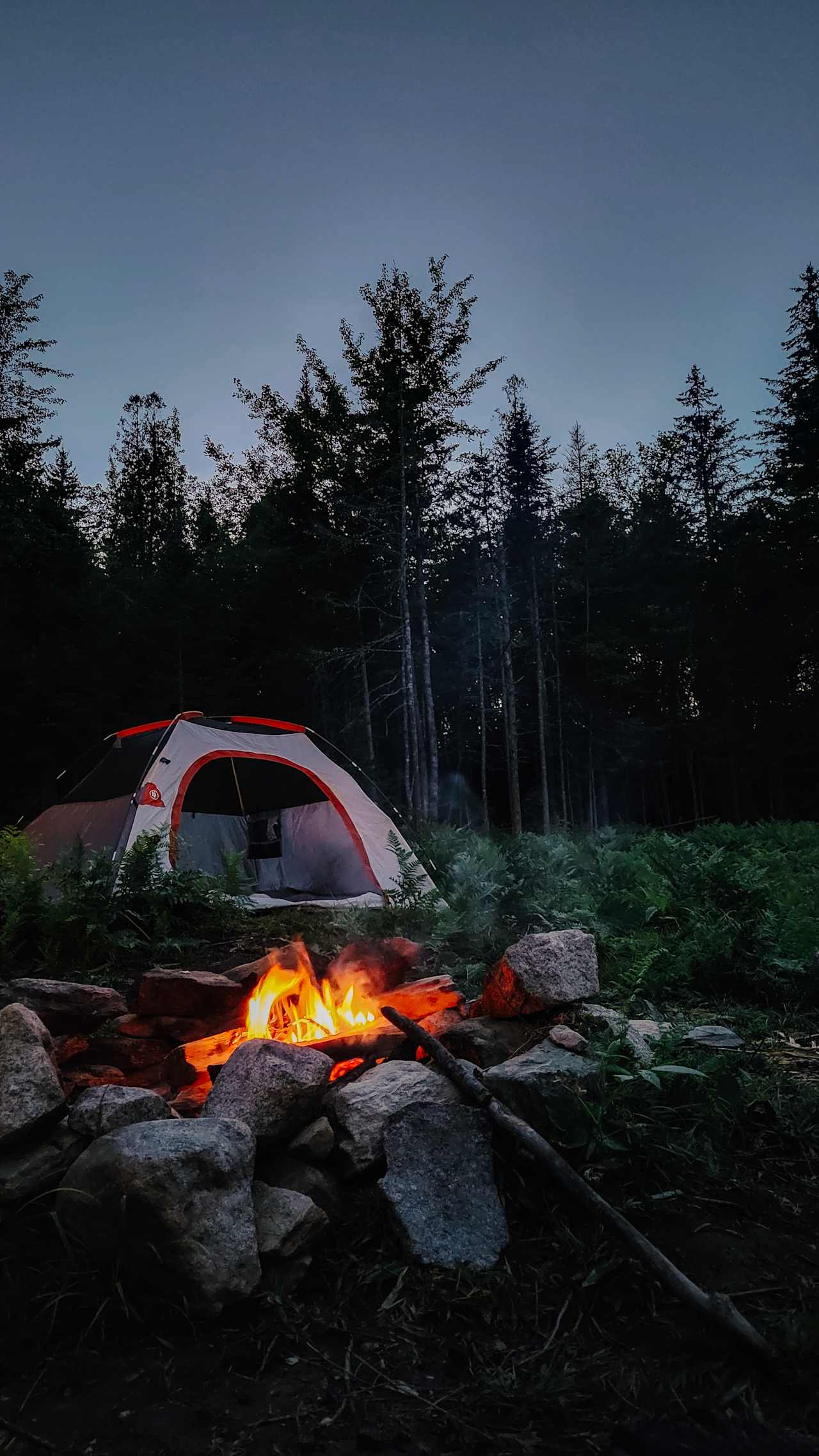 Relaxing around the fire. 