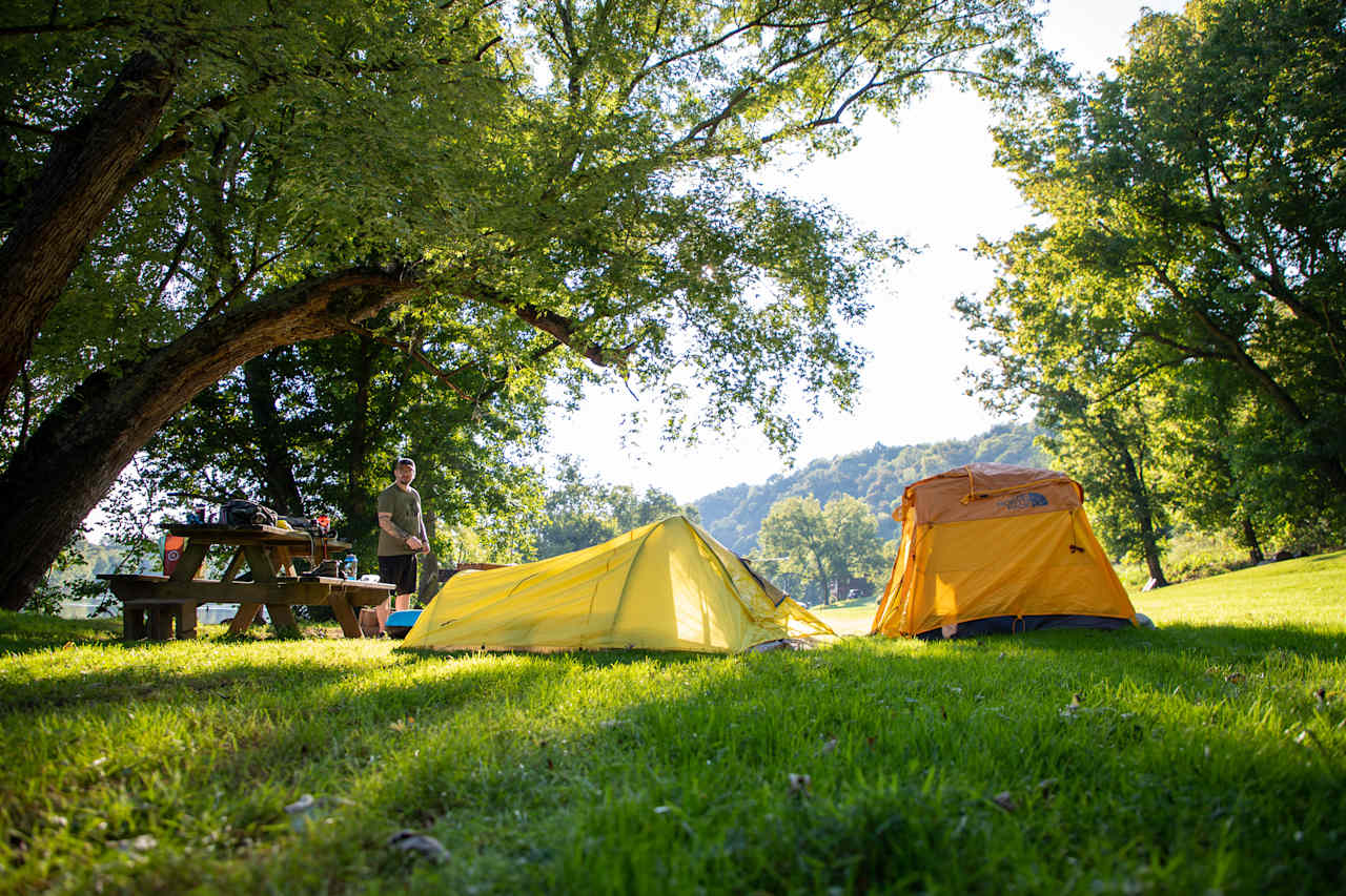 There is room for plenty of tents. 