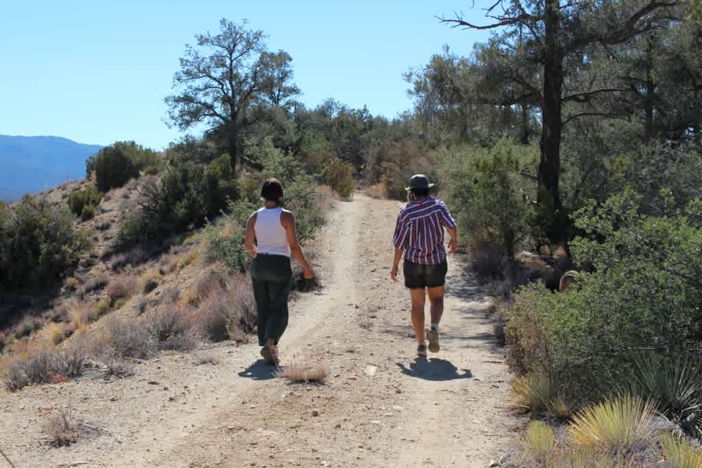 Strolling up the hill at the ranch