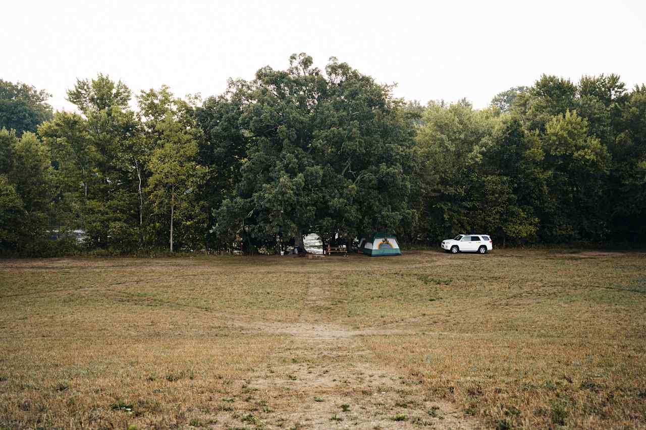 View of site 2 from the swings