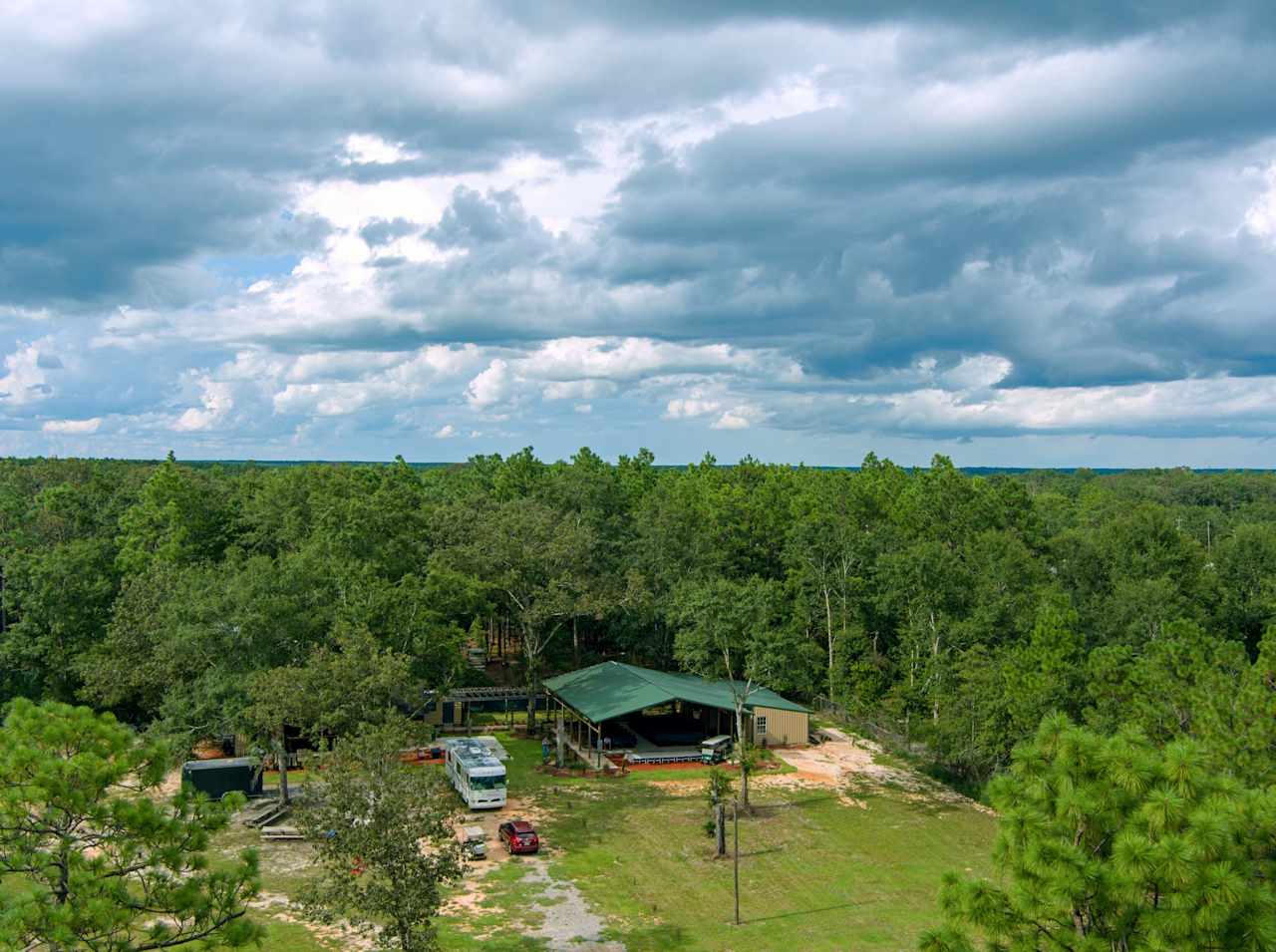 High angle view of the common area