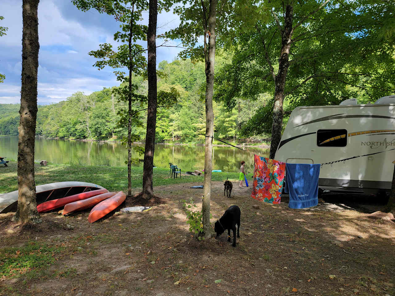 Lake Front Campsite !!!