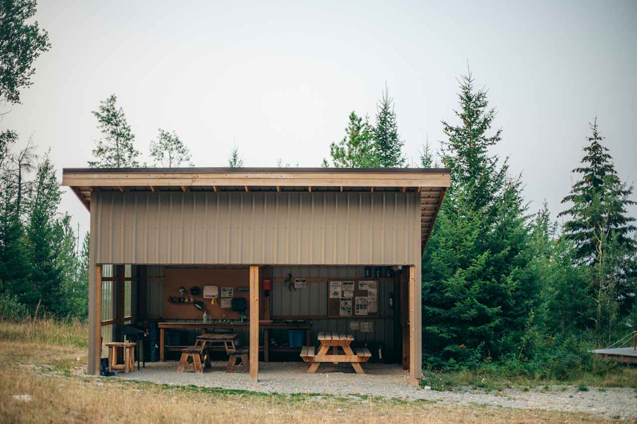 A spacious shared cooking area