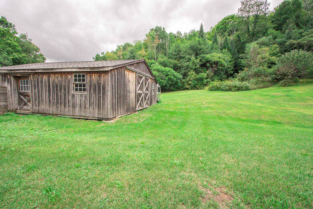 You can also park on this side of the barn to be closer to the 30A hookup