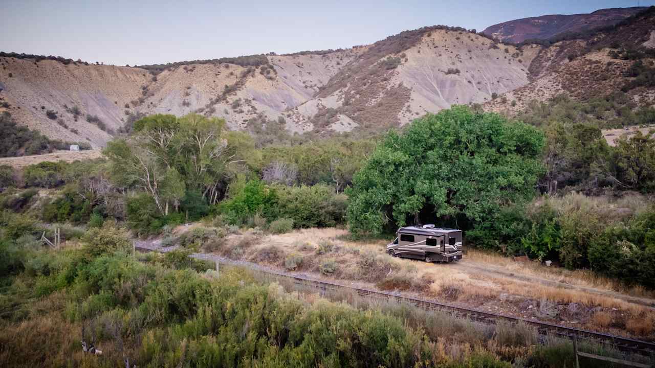 bird's eye view of upper camp spot