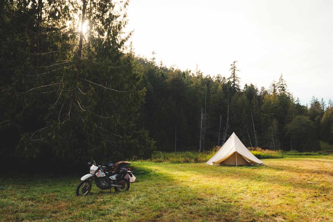 The former airstrip where I set up camp. 