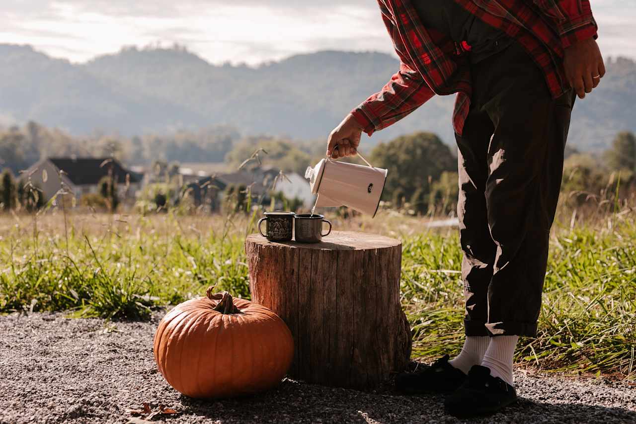 A little Saturday morning coffee on a brisk fall morning. 