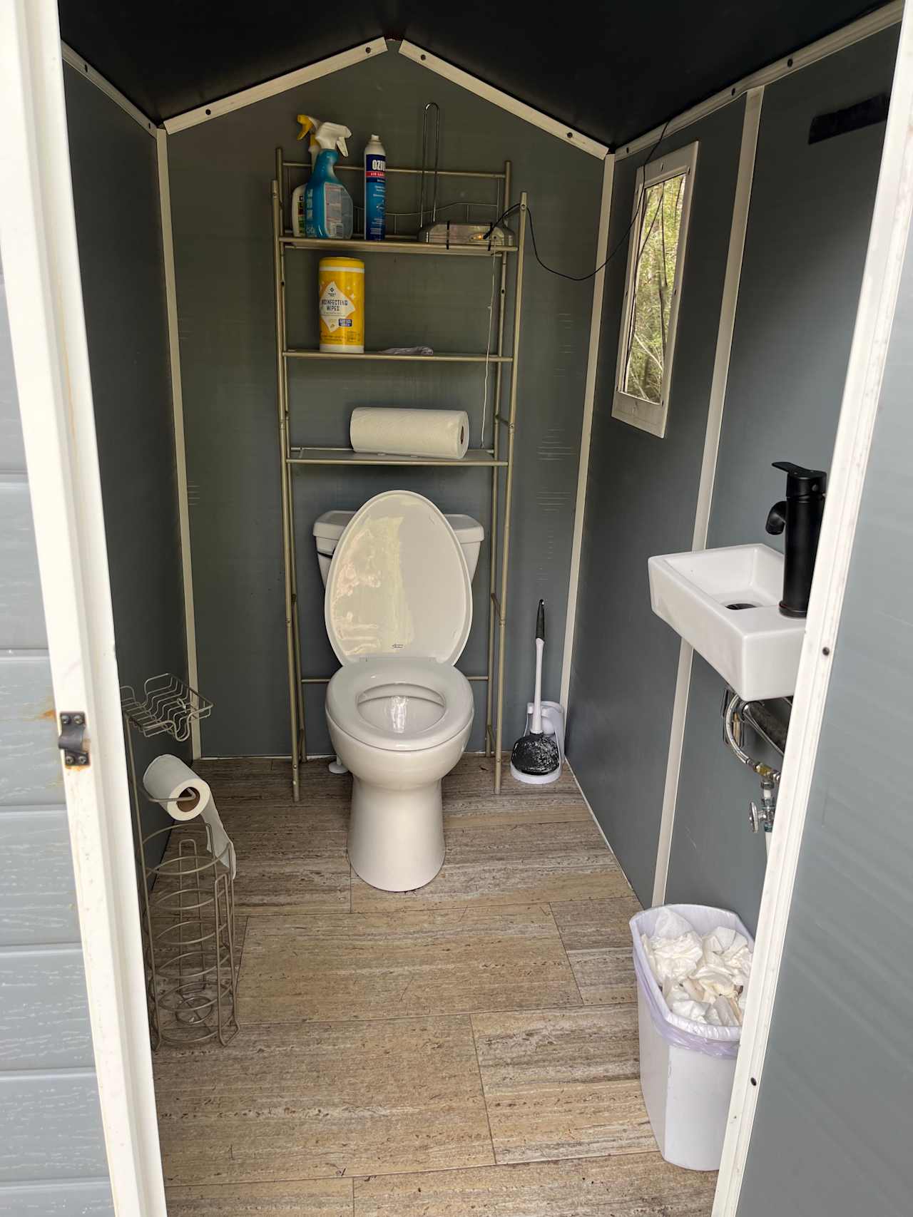 Private toilet and sink