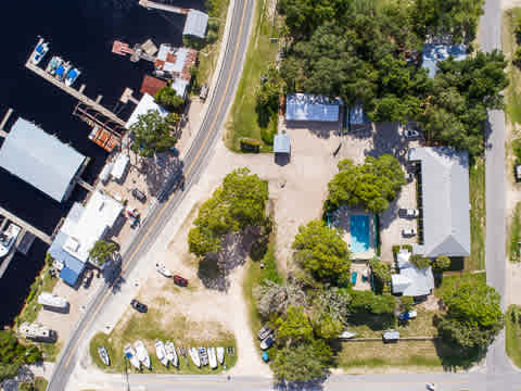 Bird's eye view of property