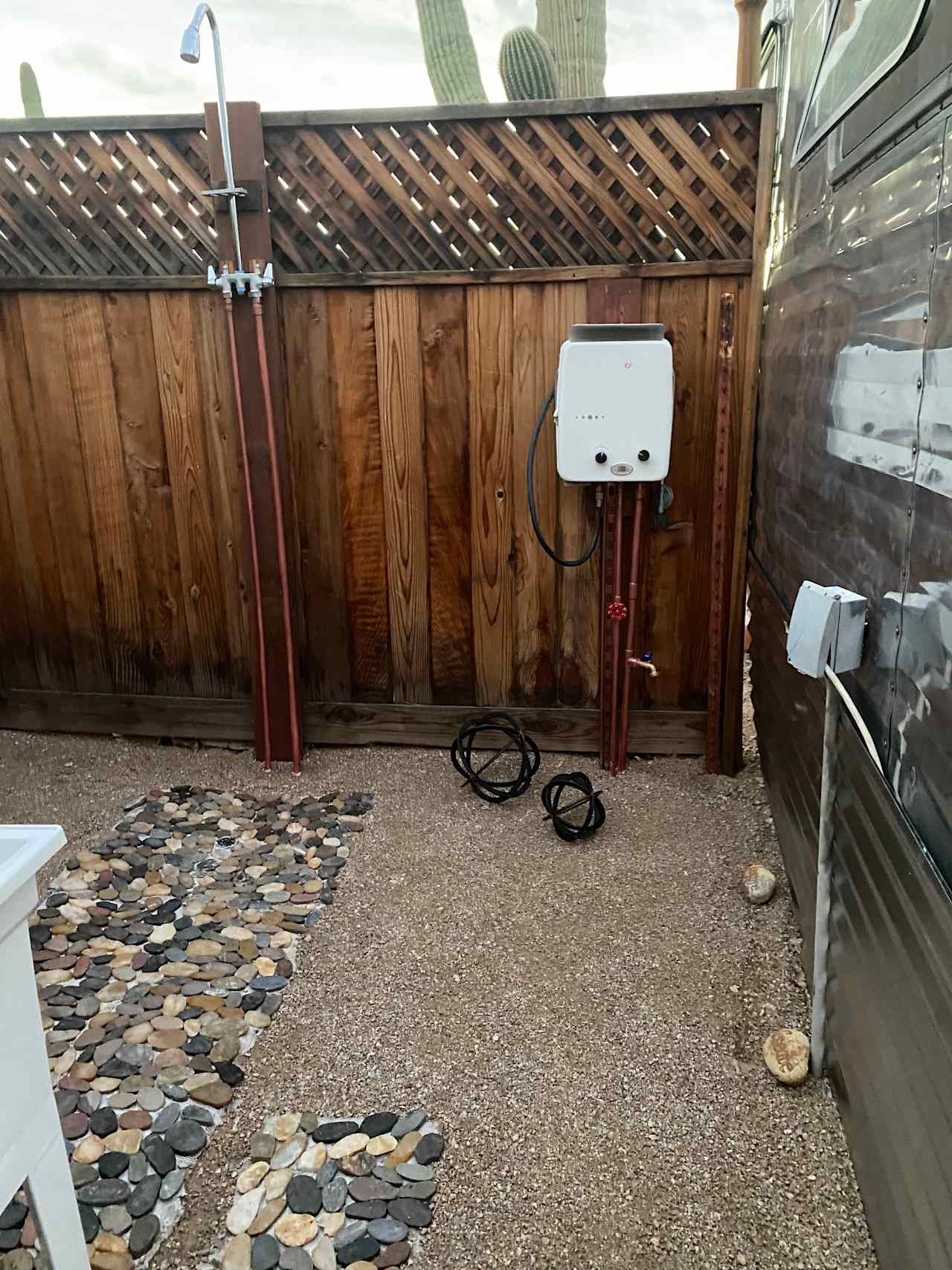 Outdoor shower - has been updated with enclosure