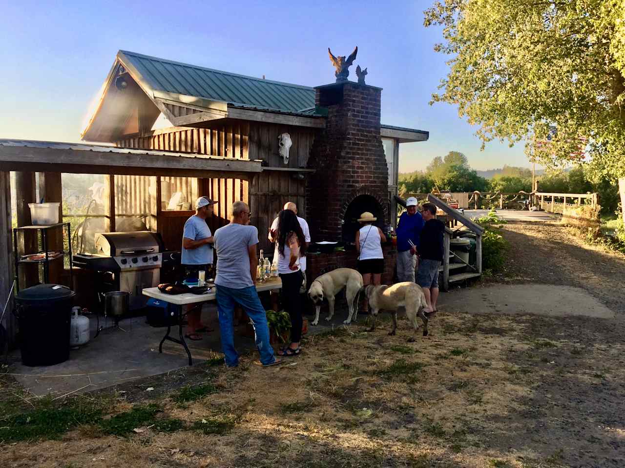 Folks enjoy barbecueing using charcoal or propane.