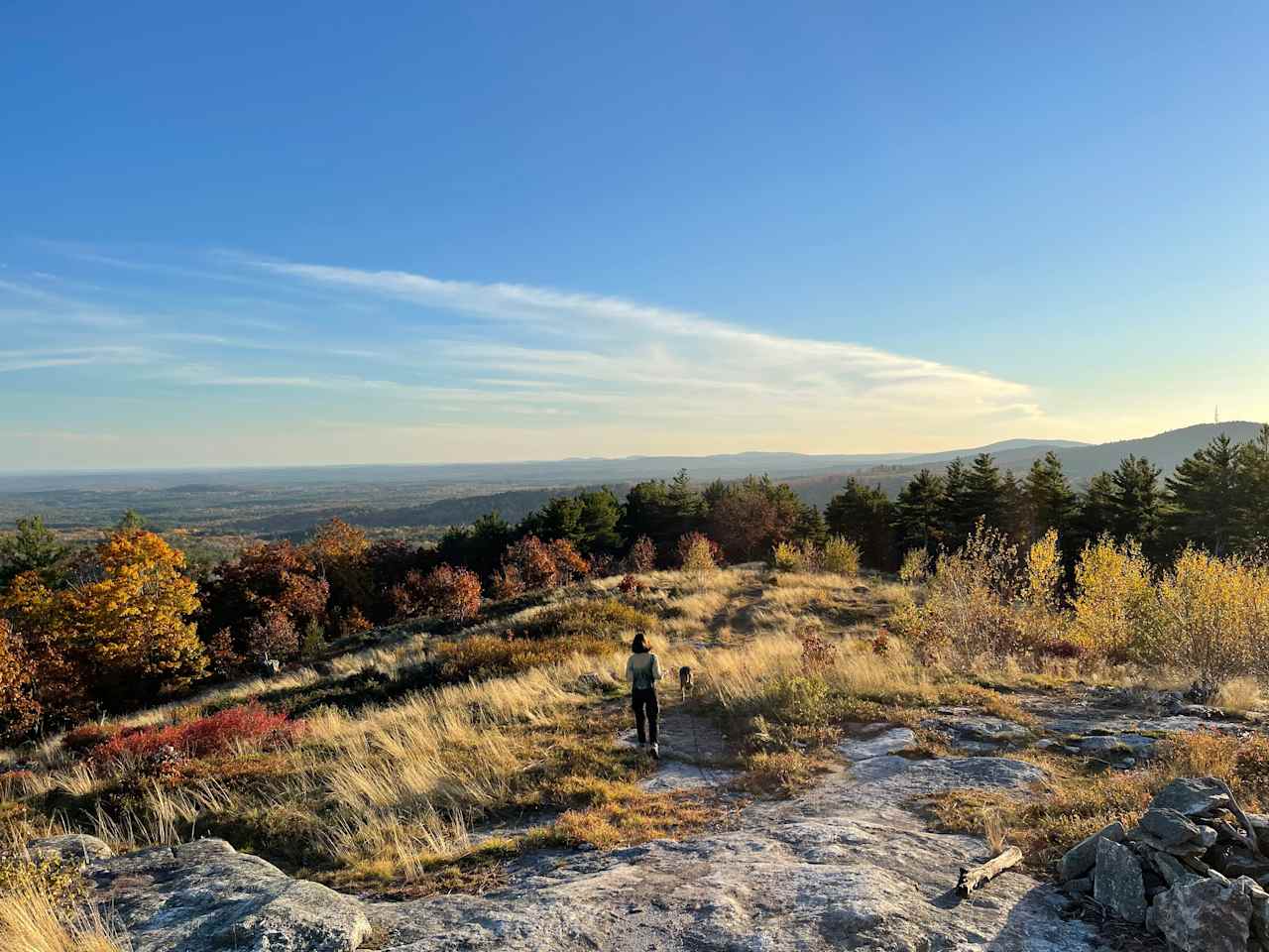 Walked the trails from the site to this spot for sunset!