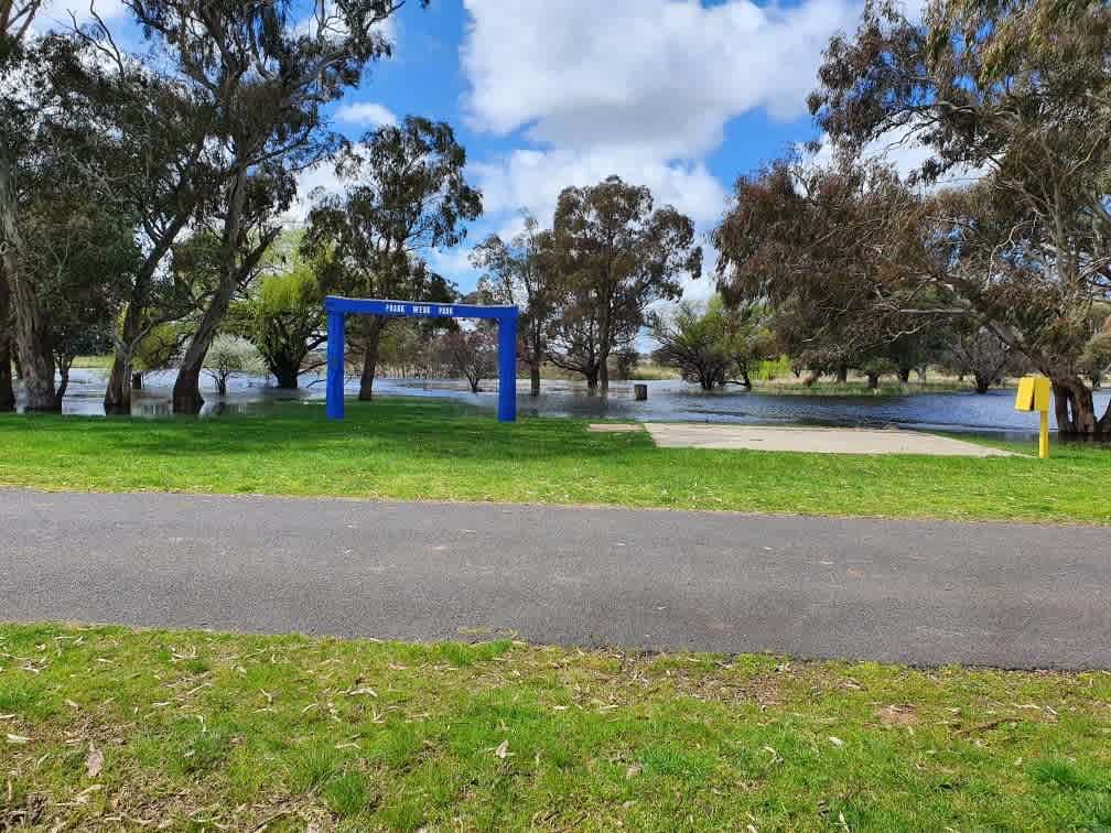 Camp overlooking the billabong