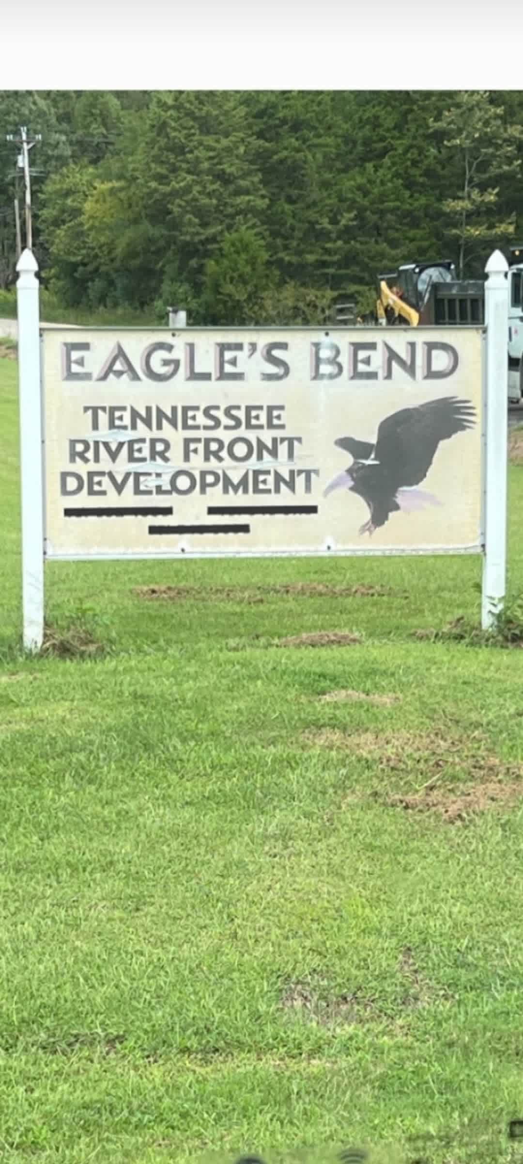 Eagles Bend Sign at entrance from main road.