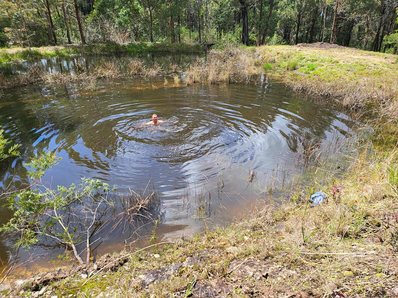 Dam for swimming, subject to weather conditions