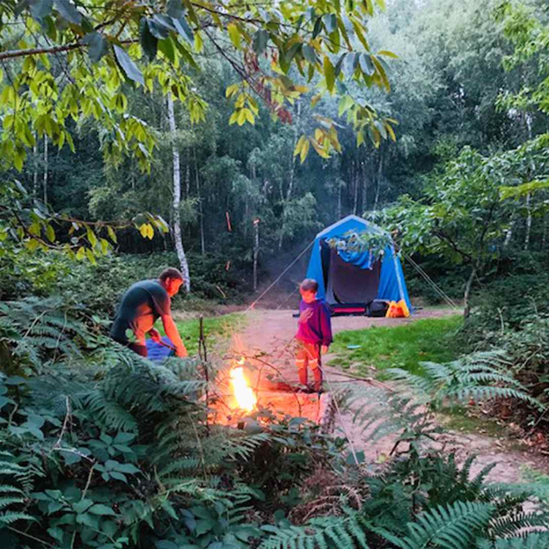 Lighting the campfire