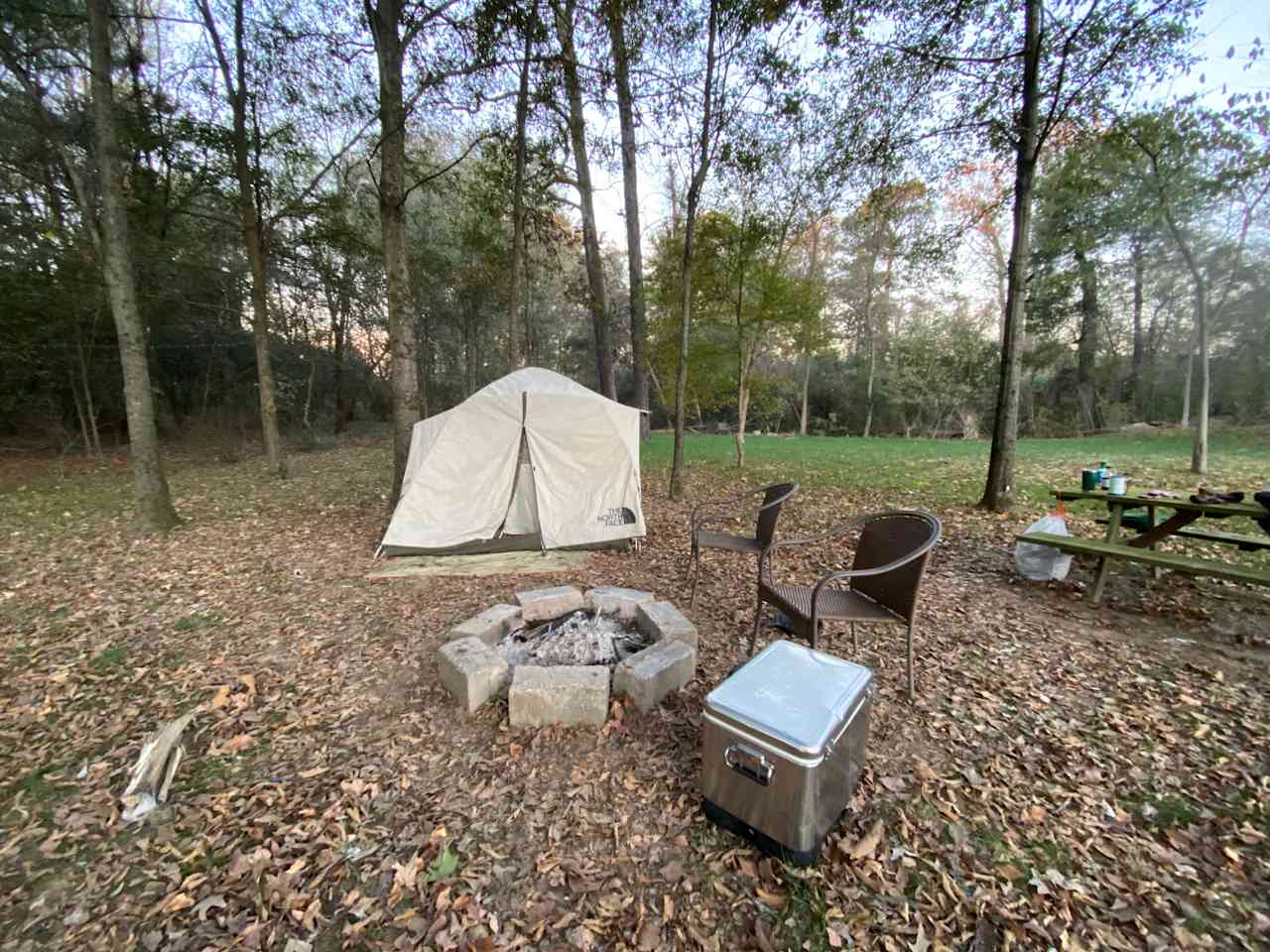site area with fire circle