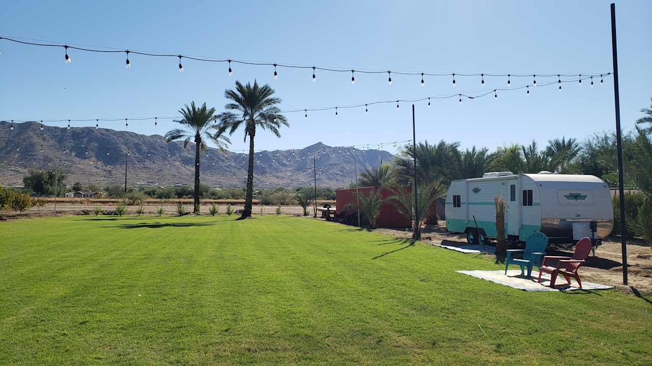 Mini RV site, must be able to back in or back out, only suitable for small towables, recreational Vans, rooftop campers etc. Its too hard to back into with large RV's but we have a better site for that, with 30 Amp, water and sewer