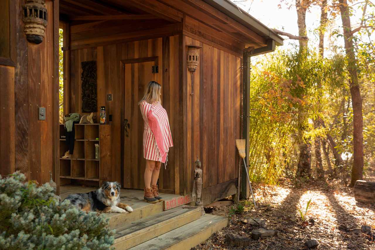 Sauna hut with patient company