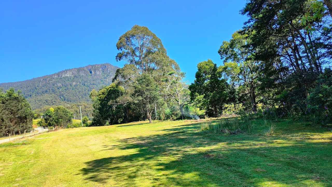 Grassy riverside campsite's