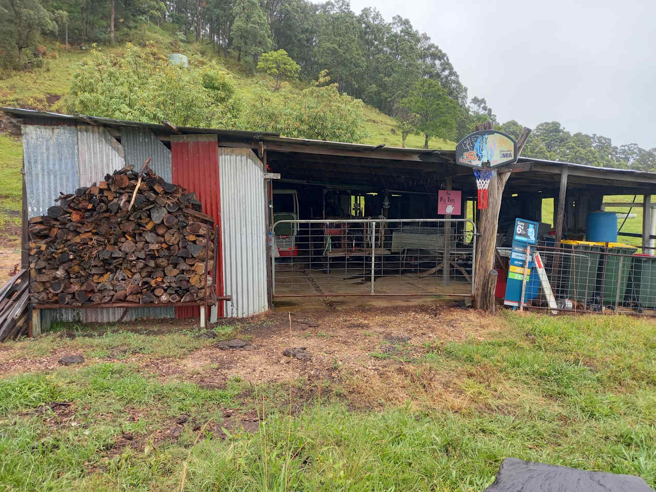 Old farm shed next door to The Bus