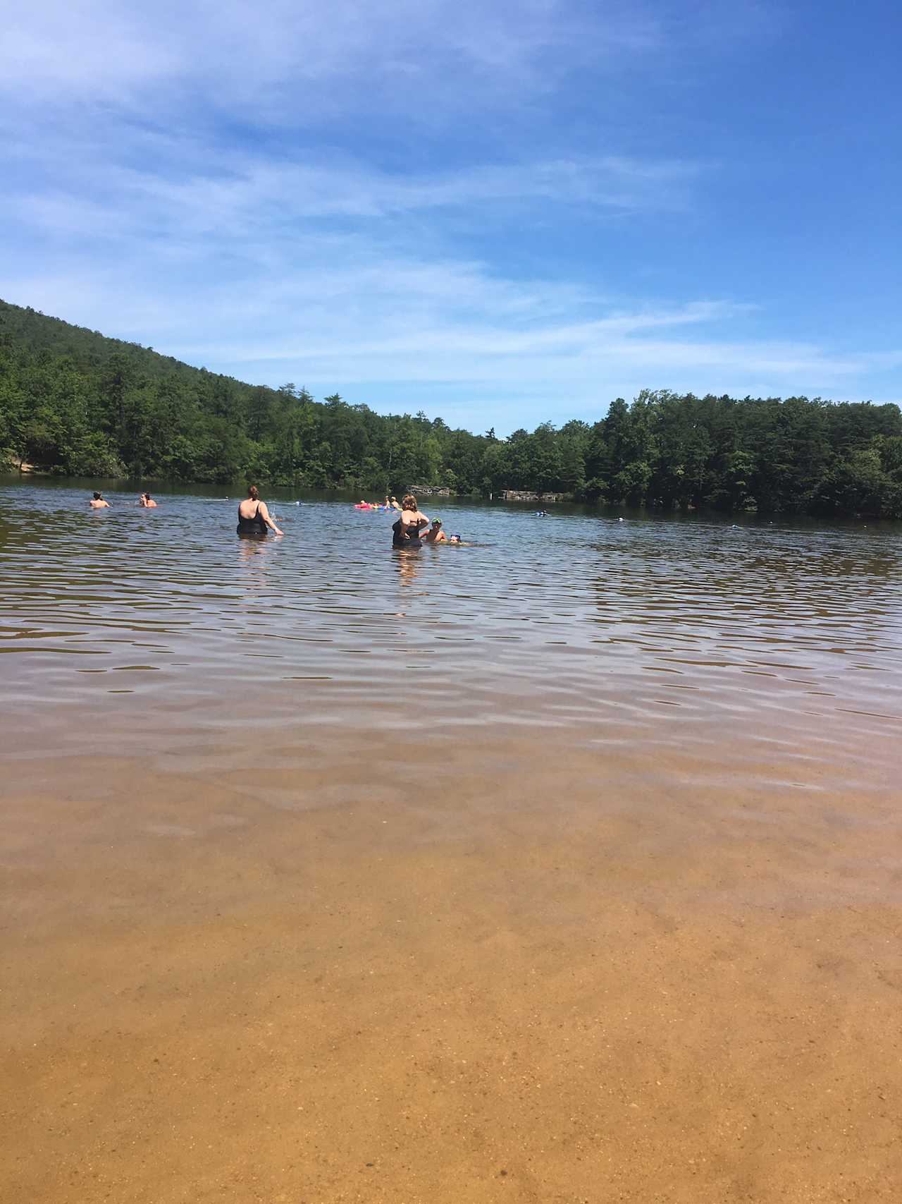 Lake at Hanging Rock, 17 miles from campsite for a nominal fee is worth the trip!