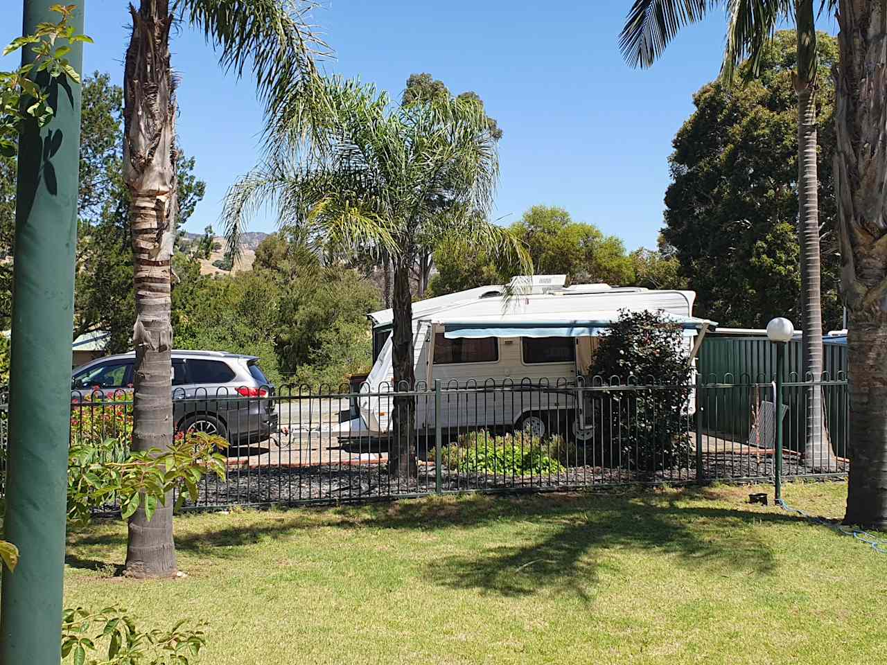 Our caravan site. Next to residence but still private