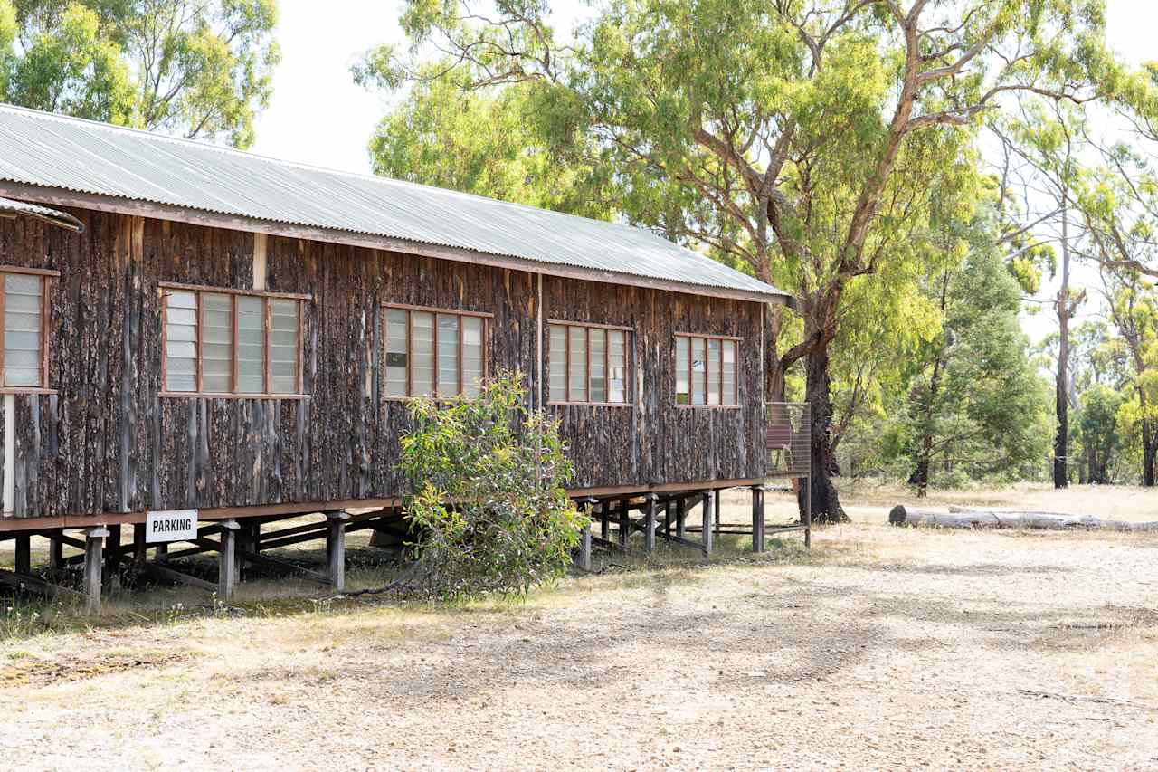 Parking at the bunkhouses convenient for loading stuff in