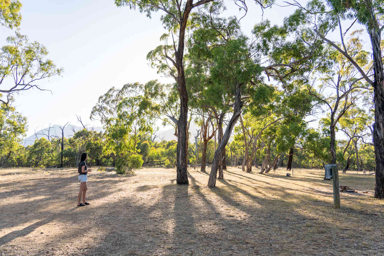 Campsites in the morning