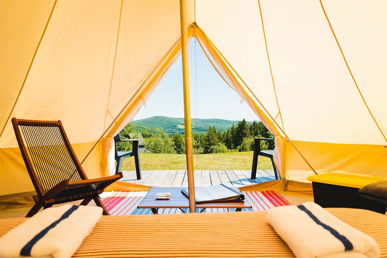 The view from the queen bed in each of our tents.