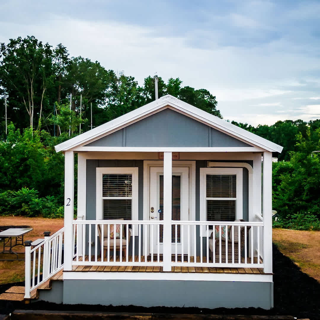 Part of our glamping tiny house village