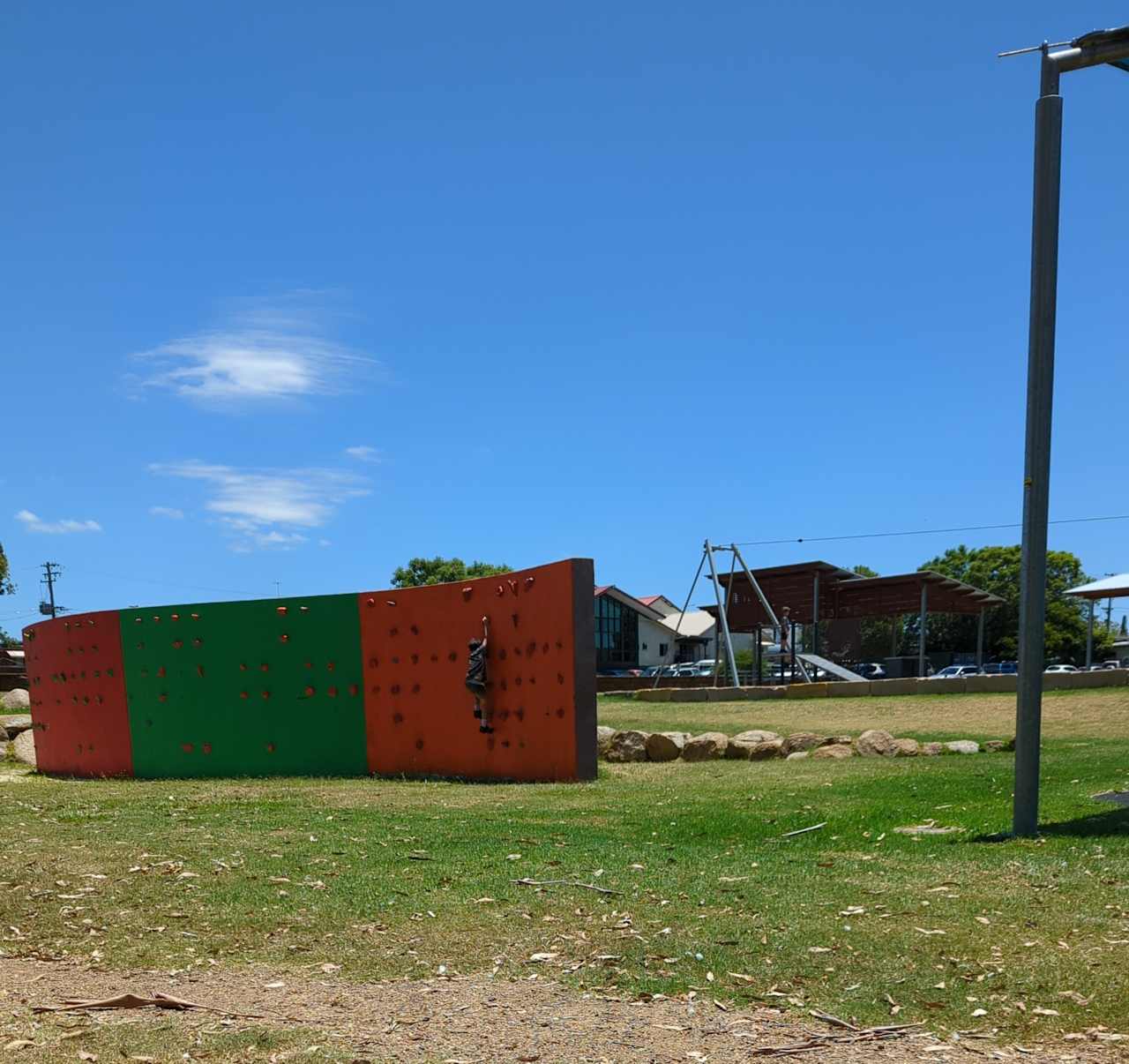 Nanango playground climbing wall