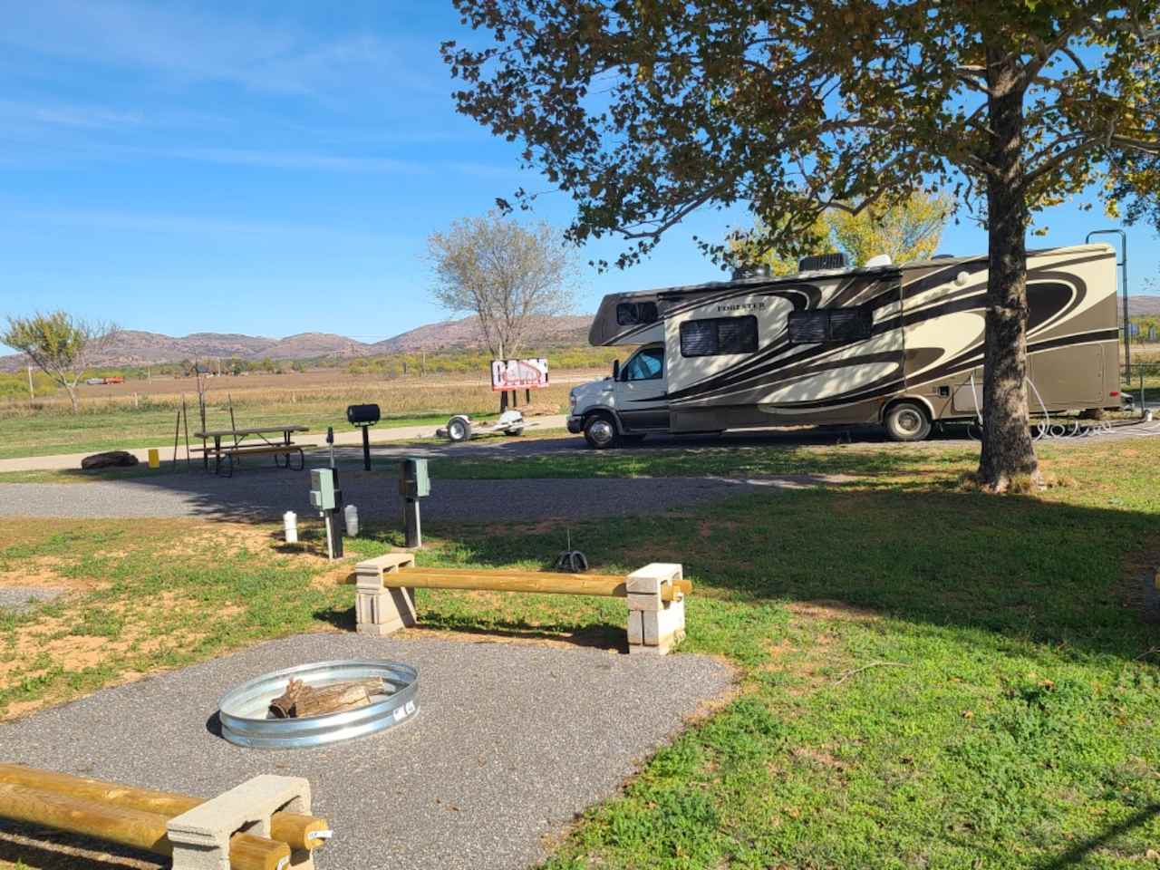 Camp near Wichita Mountains Cache