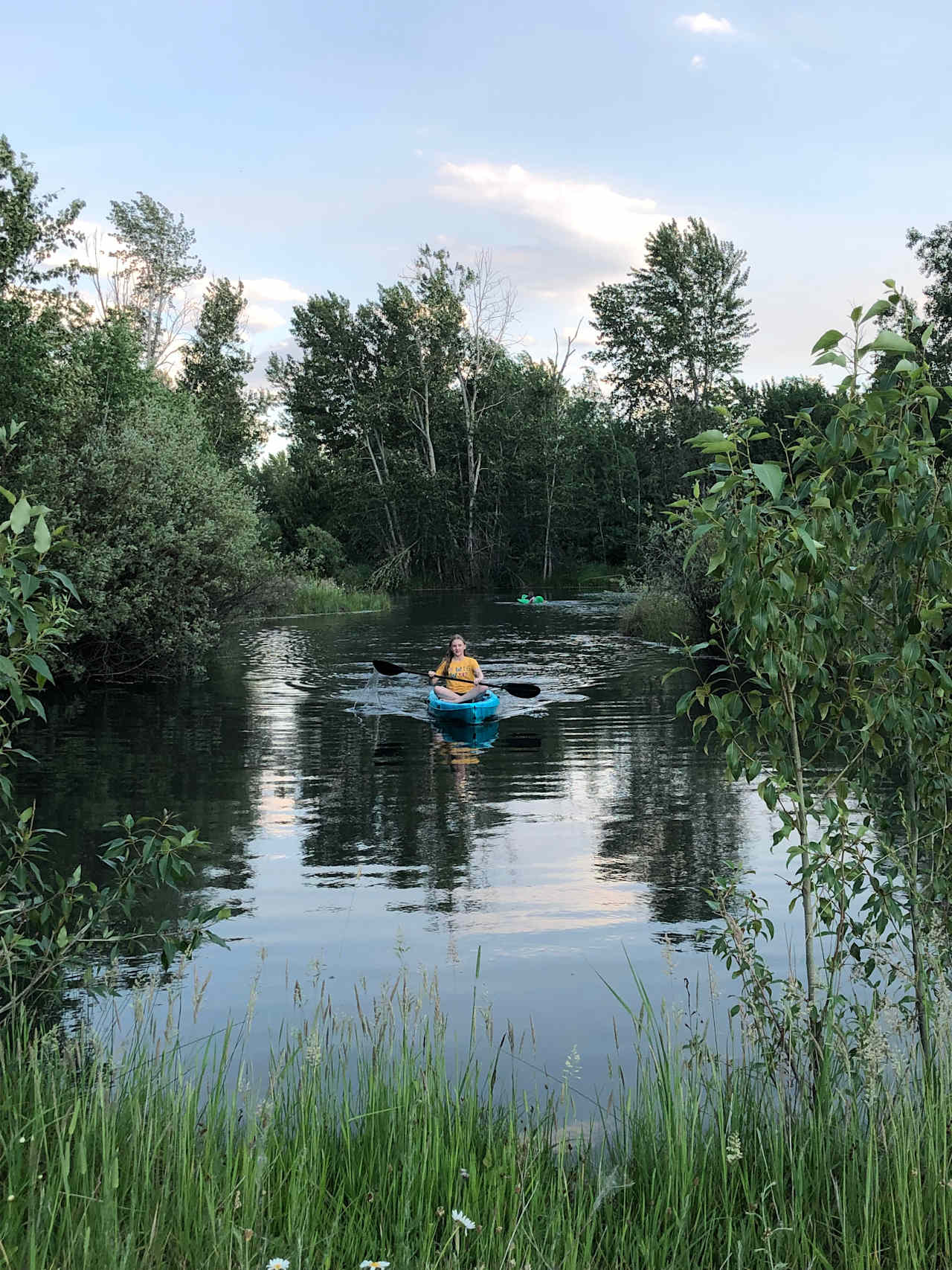 Kayaks available for the pond