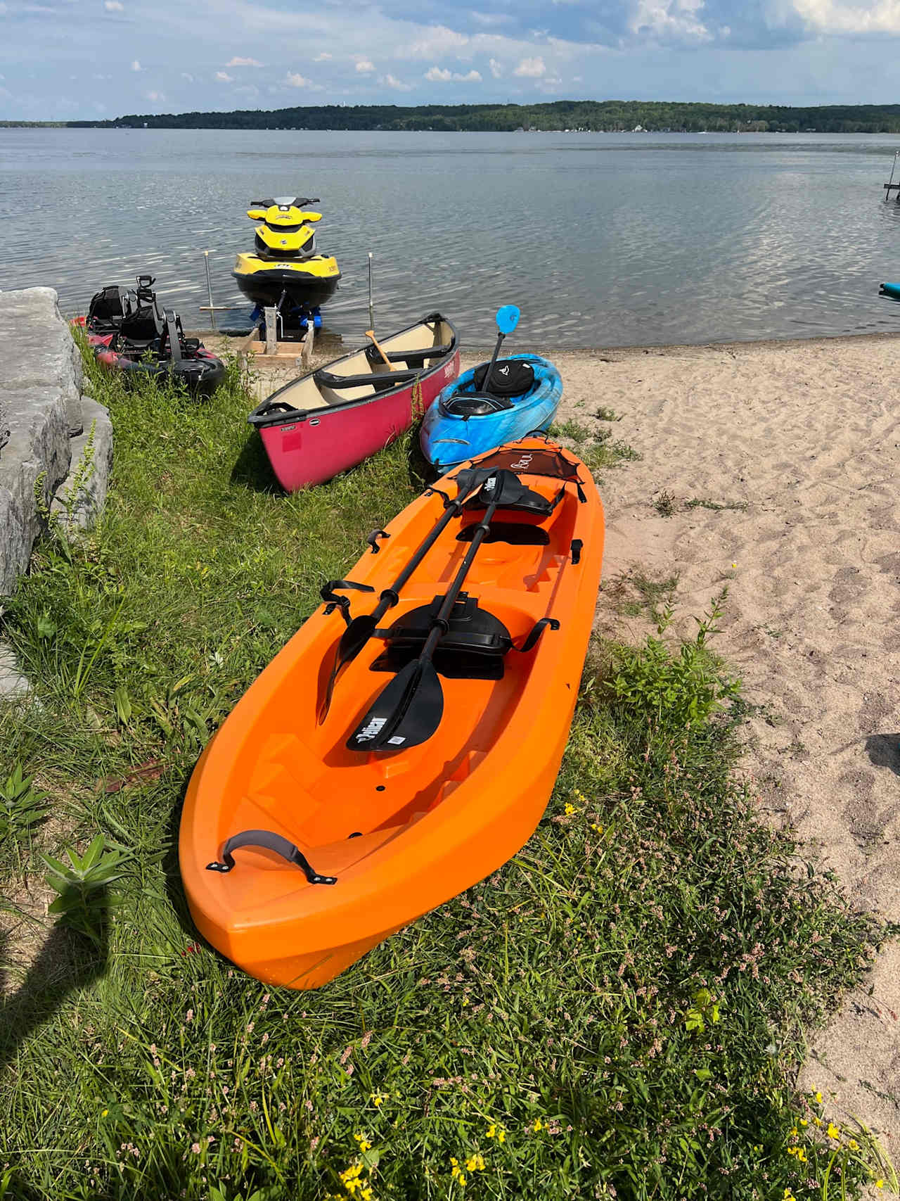 The water toys available - just ensure that lifejackets are brought/worn and that they go in the water before going on them