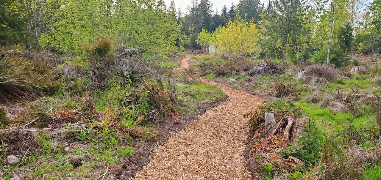 Walking path around our property