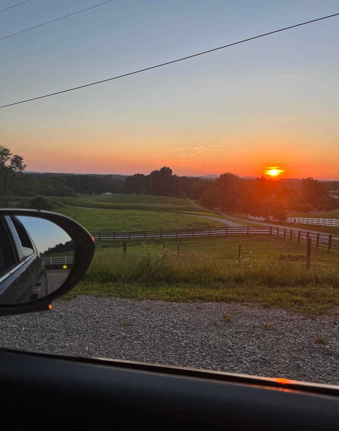 Beautiful sunset from the Wesley Road RV site