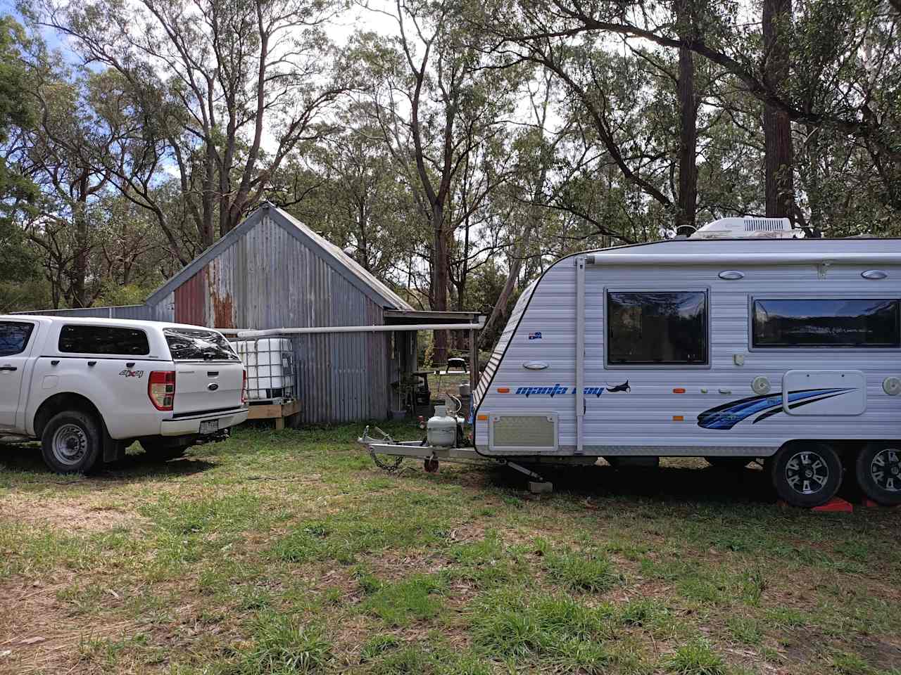 We parked the van next to the hut