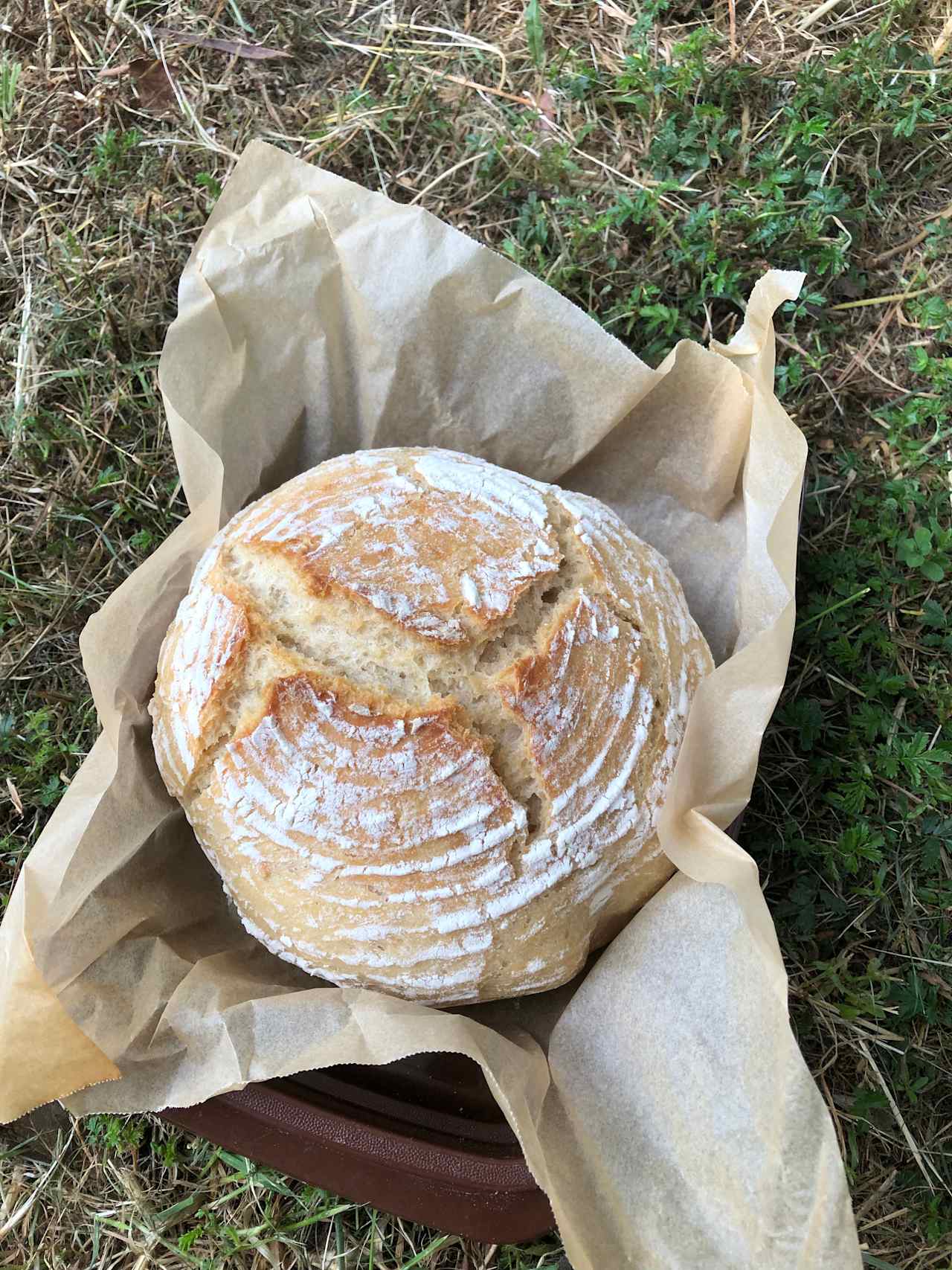 Homemade bread for breakfast 